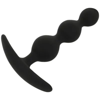 Chapelet anal Rupert 10 cm - Black&Silver