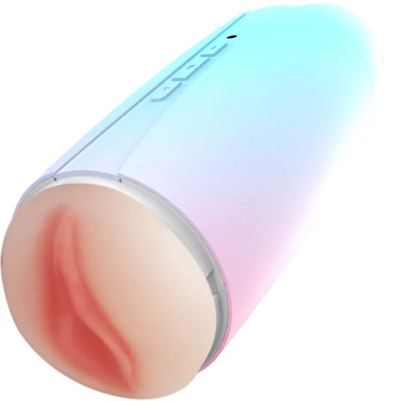 Masturbateur Vibrant Double Bouche & Vagin Arc-en-Ciel - Armony