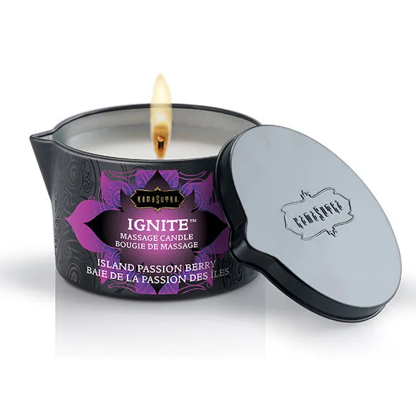 Bougie de Massage Baie Passion des Îles 170g - Kamasutra