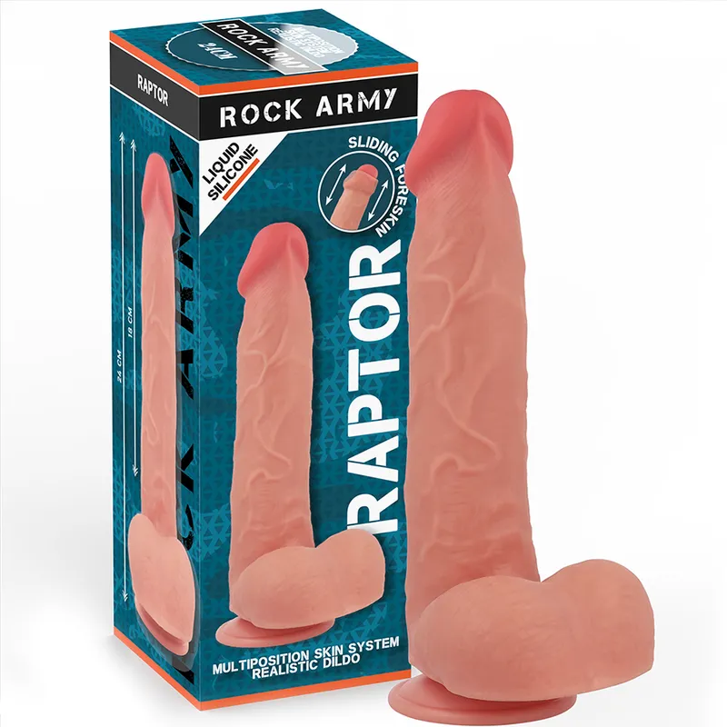 Gode Réaliste Raptor Silicone Liquide 24cm - Rockarmy