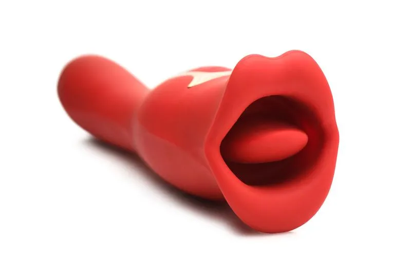 Lickgasm Baiser + Vibromasseur Baiser Double Face - Rouge