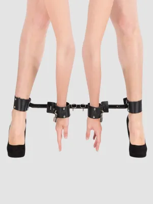 Barre d'écartement ajustable avec menottes en cuir Extreme