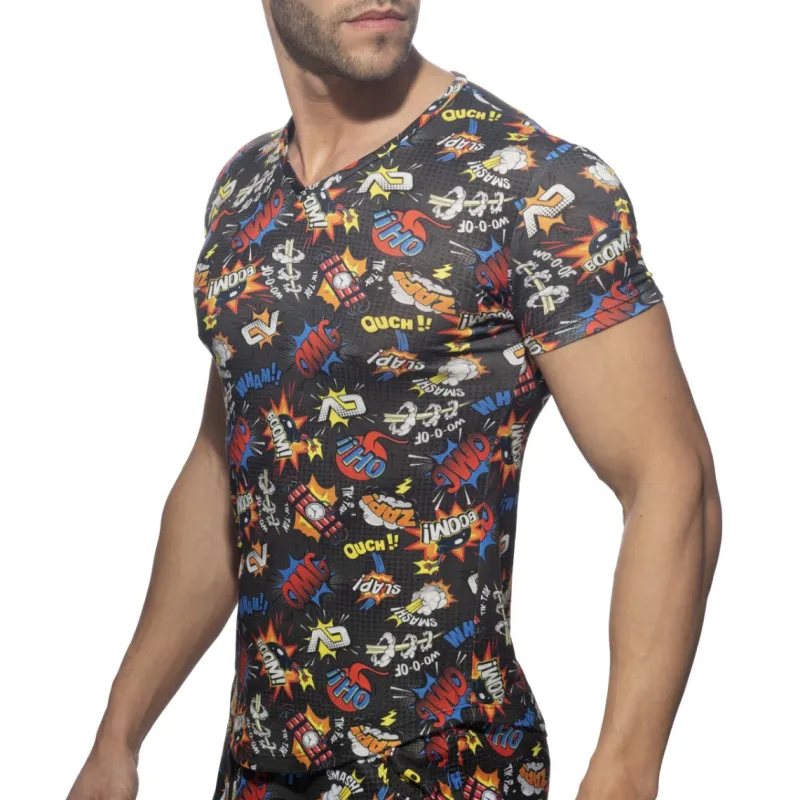 T-shirt COMIC Addicted Noir