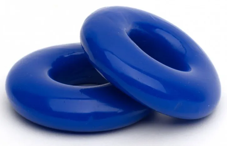 Lot de 2 Anneaux péniens souples STACKER 20 mm Bleus