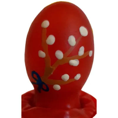 Préservatif Fantaisie Peint Main Œuf Pâques Rouge - Condomerie