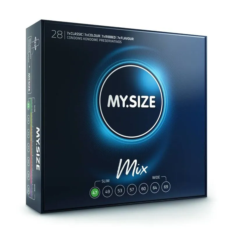 My.size Mix - Préservatifs 47 mm - Boîte de 28 unités