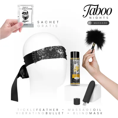 Coffret érotique Taboo Nights Massage 5 accessoires - Taboo