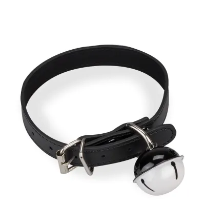 Collier en similicuir avec gros grelot