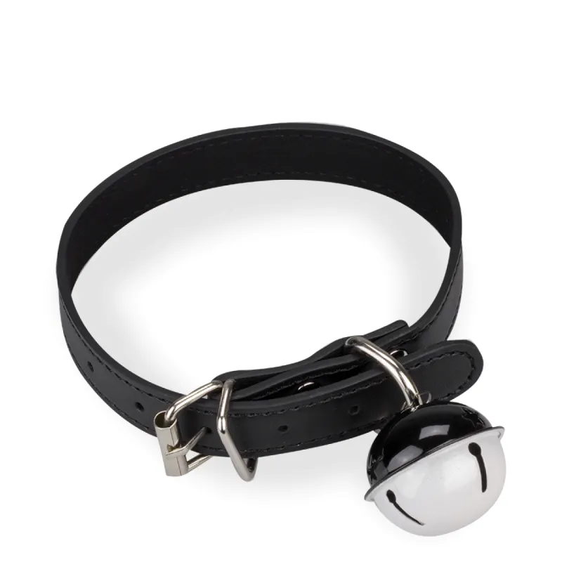 Collier en similicuir avec gros grelot