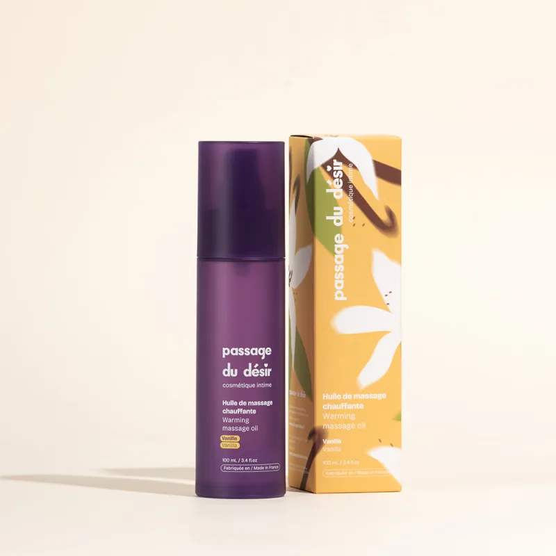 Huile de massage gourmande et chauffante -   Vanille