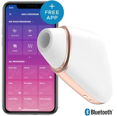 Stimulateur de clitoris connecté LOVE TRIANGLE Satisfyer Blanc
