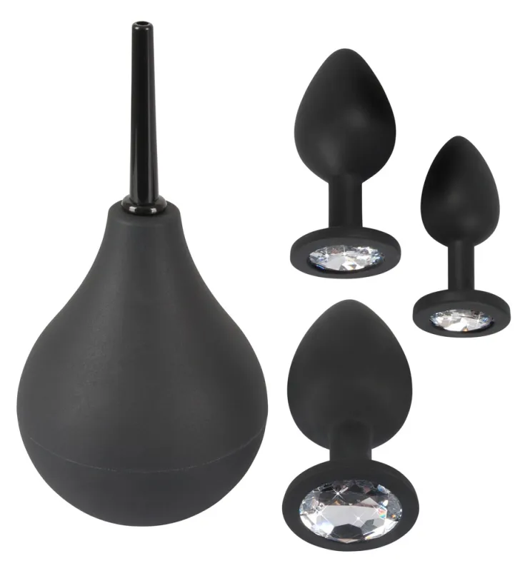 Kit 3 Plugs Bijou Silicone VELVET JEWEL Noir