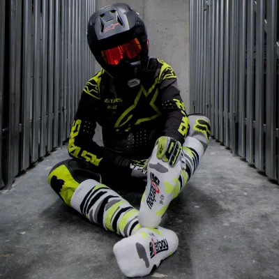 Chaussettes hautes MX SOCKS Sk8erboy Blanc-Fluo-Noir
