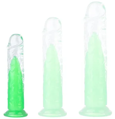 Gode transparent JELLIS S 17 x 3.3cm Vert