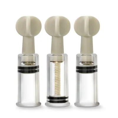 Temptasia - Ventouses à vis pour le clitoris et les tétons - Lot de 3 - Transparent