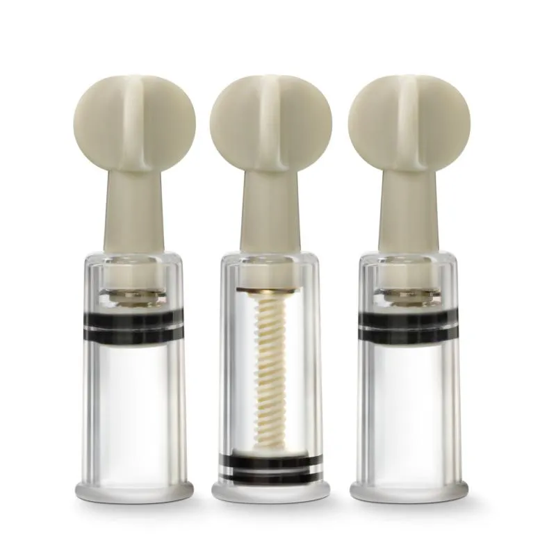 Temptasia - Ventouses à vis pour le clitoris et les tétons - Lot de 3 - Transparent