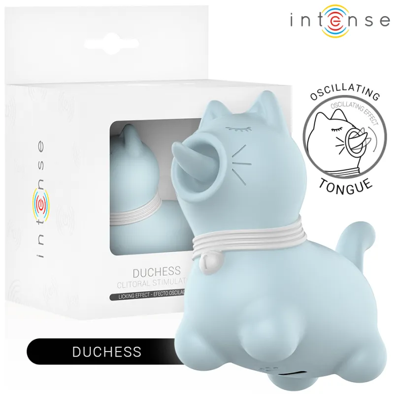 Stimulateur Clitoridien Duchesse Langue Rotative 360° Bleu - Intense