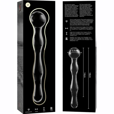 Gode en Verre Nebula Modèle 13 Transparent 18cm - Ibiza