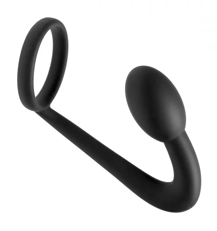 Prostatic Play - Anneau pénien et plug prostatique - Noir