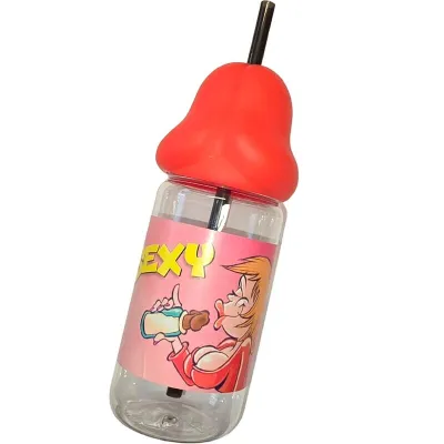 Biberon Fantaisie Pénis 360ml Rouge - Diablo Picante