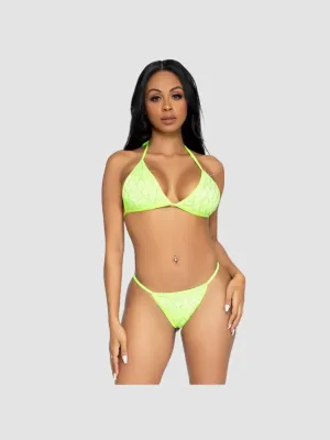 Bikini 2 Pièces 81638 Strass en Diamant Jaune