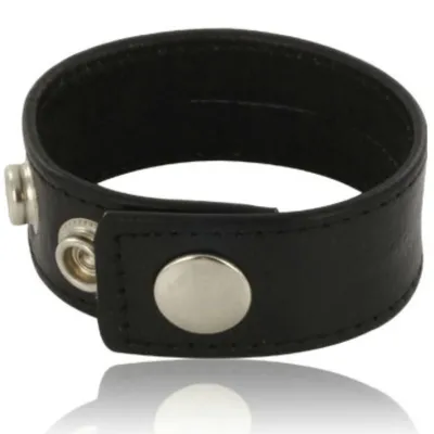 Sangle pénienne Leather Body cuir noir réglable - Metal Hard