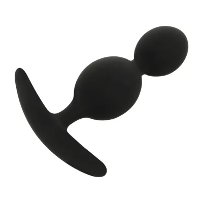 Plug Anal Silicone Orson 2 Ondulations 9cm - Black&Silver