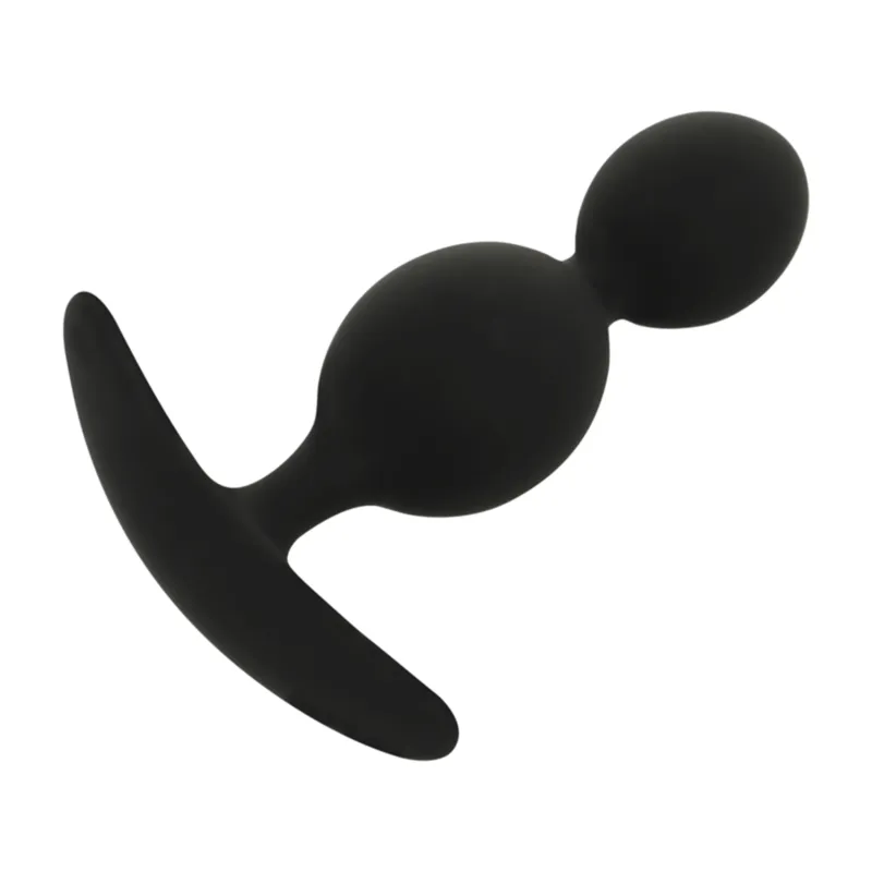 Plug Anal Silicone Orson 2 Ondulations 9cm - Black&Silver