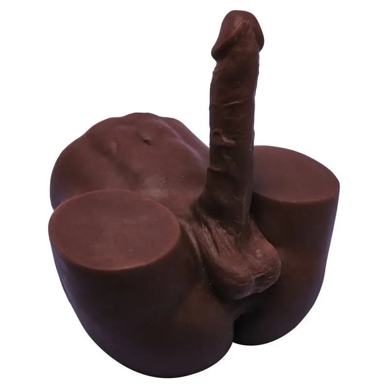 Masturbateur Fessier avec Pénis Articulé CUTE ASS 17 x 4cm Marron