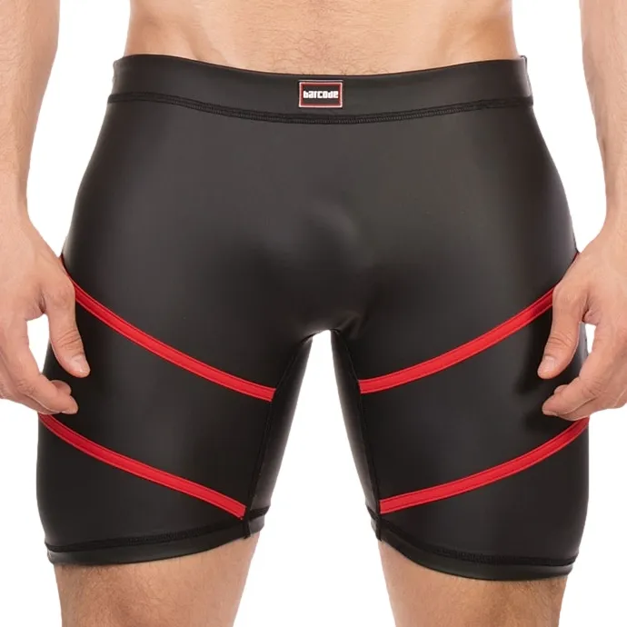 Short Biker NURU Noir-Rouge
