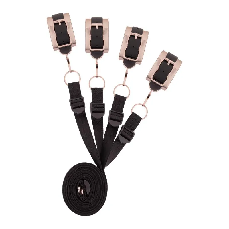 Rosy Gold - Under-Mattress Restraint Set - Noir