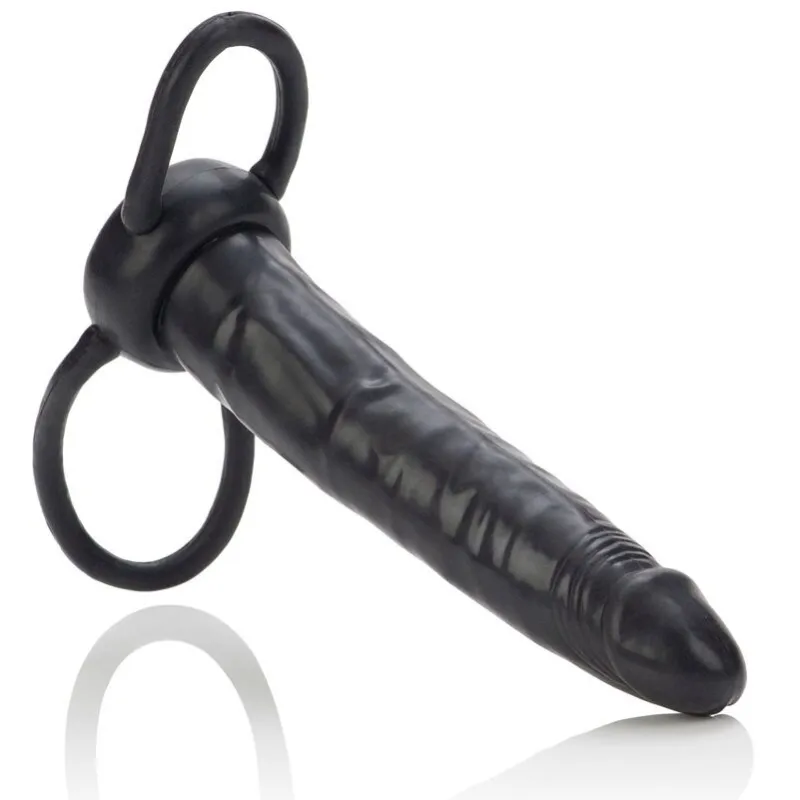 Anneau Pénien Accommodateur Double Pénétrateur Noir - Calexotics