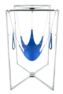Kit Sling Cuir 5 Points Bleu Armature Grise