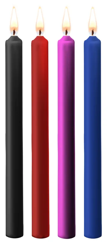 Lot de 4 bougies SM TEASING WAX Multicolore
