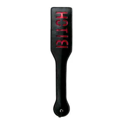 Easytoys Fetish - Tapette à fessée noire en cuir - Bitch