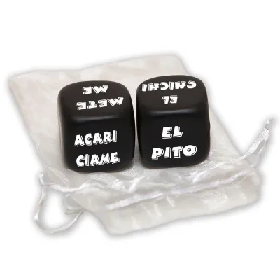 Jeu de Dés Érotiques Action et Corps Noirs 25mm - Diablo Picante