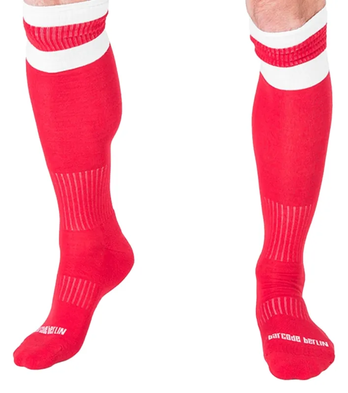 Barcode Berlin Chaussettes FOOTBALL SOCKS Rouge-Blanc