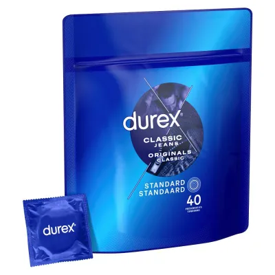 Durex - Préservatifs Classiques Naturels - 40 pièces