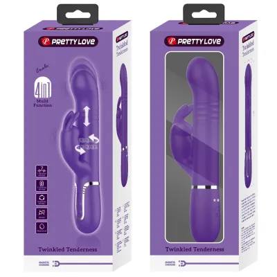 Vibromasseur Rabbit Coale 4 en 1 Violet - Pretty Love