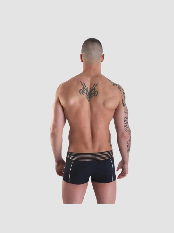 Boxer Idol LM15 Ceinture Rayée Noir