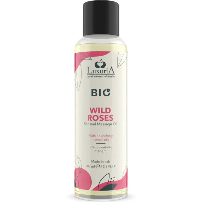 Huile Massage Bio Luxuria Roses Sauvages 100ml - Intimateline