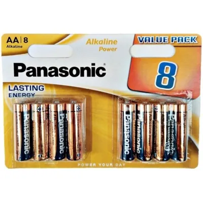Piles AA alcalines LR6 Bronze blister x8 - Panasonic