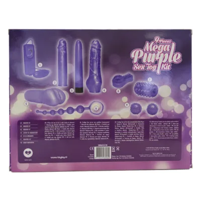 Kit de jouets sexuels Mega Violet 9 pièces - Toyjoy
