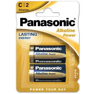 Piles alcalines LR14 C Bronze longue durée lot de 2 - Panasonic