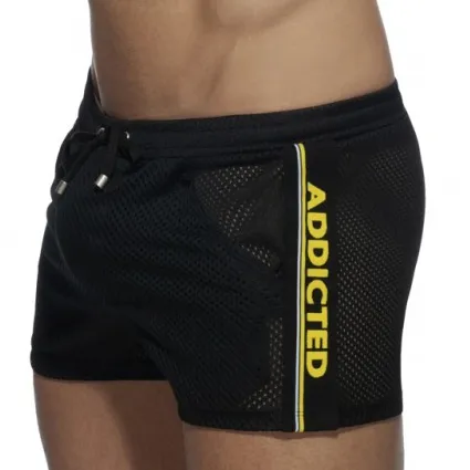 Short WAISTBAND MESH Noir