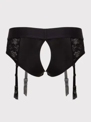 Lovehoney Culotte harnais unisexe en dentelle, ouverte à l'entrejambe -S/M