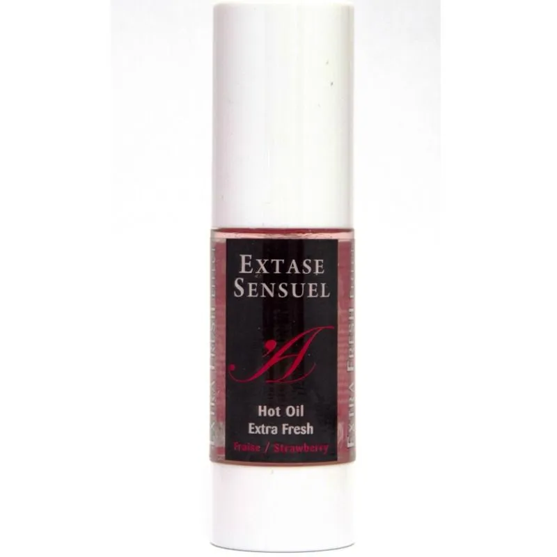Huile de massage effet froid fraise 30ml - Extase Sensual