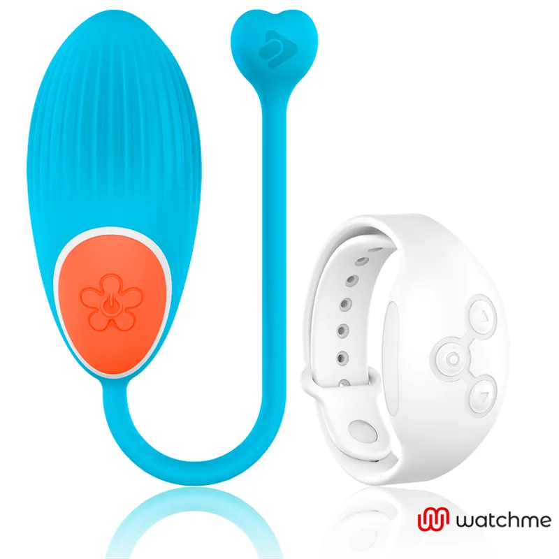 Oeuf vibrant télécommandé bracelet Wearwatch bleu/blanc - Wearwatch
