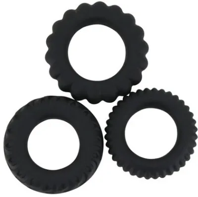 Lot de 3 anneaux péniens Delay Titan