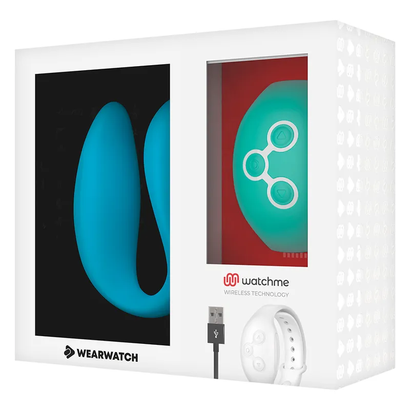 Vibromasseur couple WearWatch Dual indigo/eau de mer - WearWatch